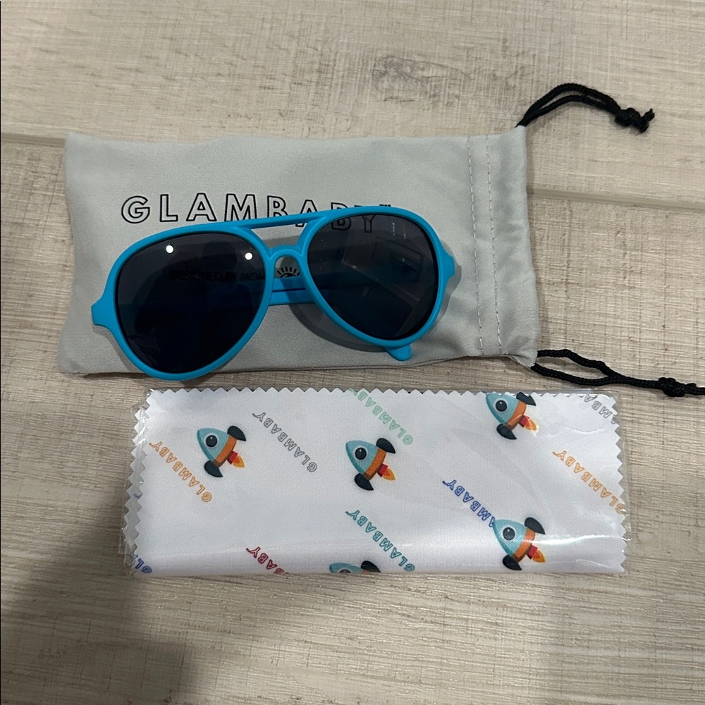 Infant sunglasses blue aviators - Picture 2 of 3